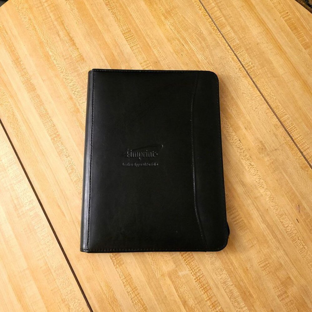 Black Zippered Business Portfolio - Picture 2 of 5